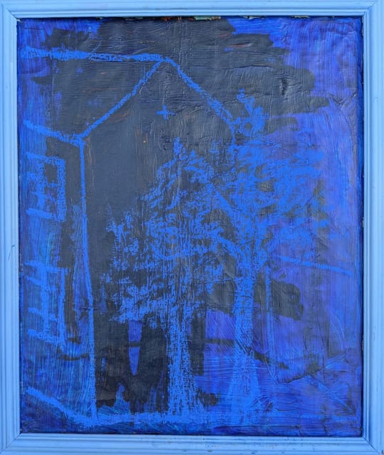 “Blå time” (2025), maleri af Selma Frausing Binau