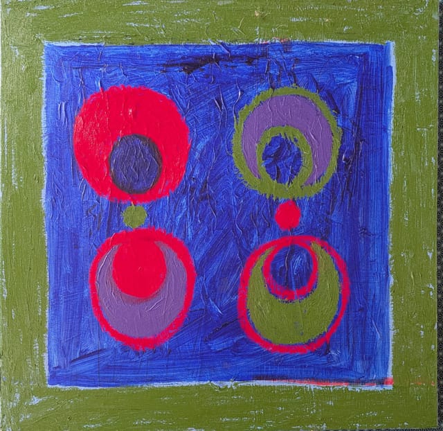 “Cirkler” (2026), maleri af Selma Frausing Binau