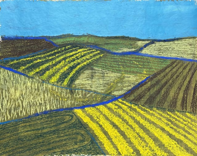 “Rapsmarker” (2026), maleri af Selma Frausing Binau